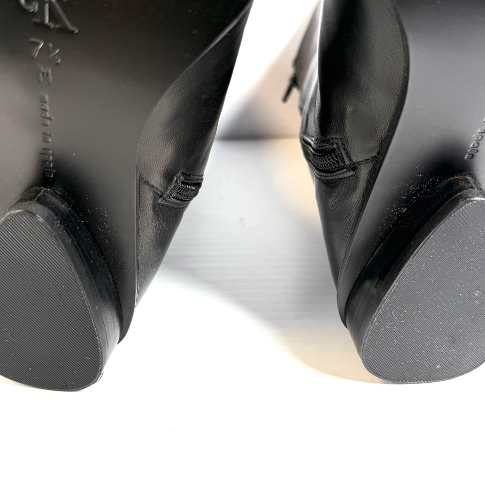 Calvin Klein Women's Black Leather Boots - Picture 9 of 11